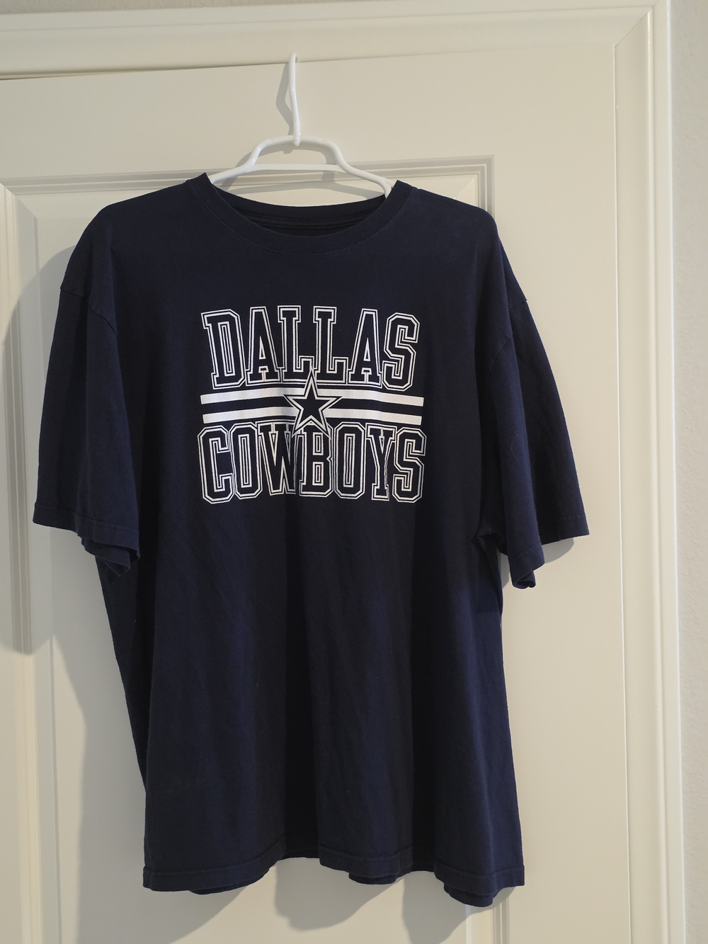 NFL Dallas Cowboys Navy Graphic Short-Sleeve Shirt Size 2XL.